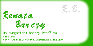 renata barczy business card